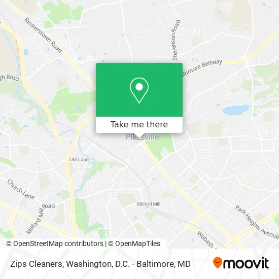 Zips Cleaners map