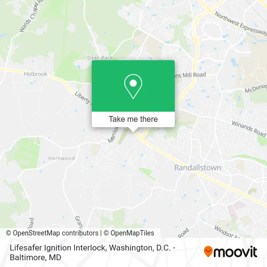 Lifesafer Ignition Interlock map