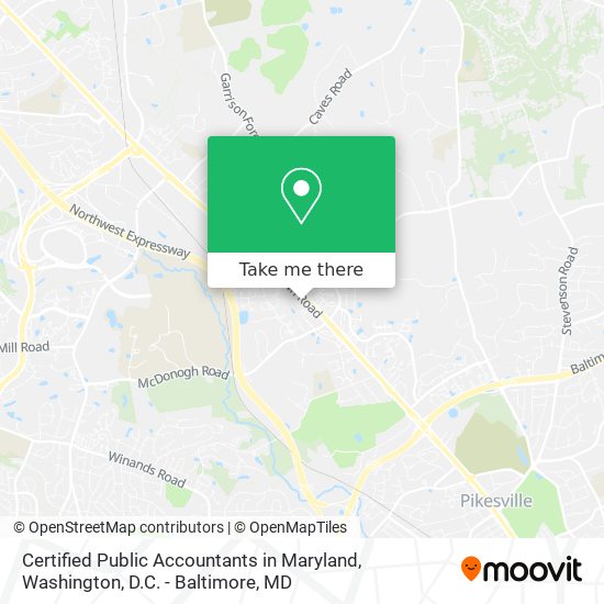 Certified Public Accountants in Maryland map