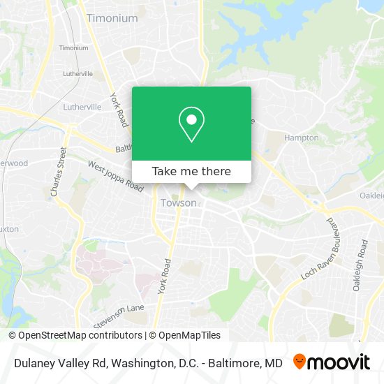 Mapa de Dulaney Valley Rd