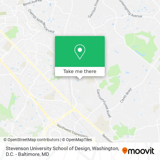 Stevenson University School of Design map