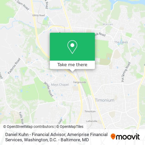 Mapa de Daniel Kuhn - Financial Advisor, Ameriprise Financial Services