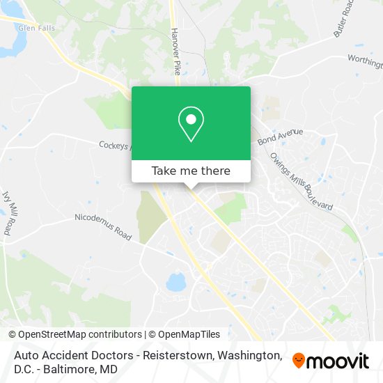 Mapa de Auto Accident Doctors - Reisterstown