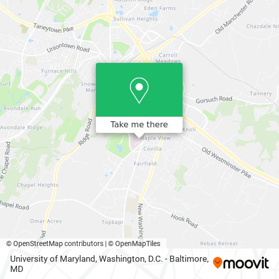 University of Maryland map