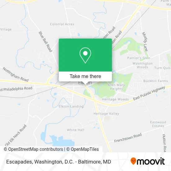 Escapades map