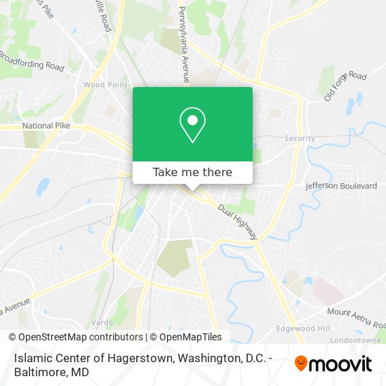 Islamic Center of Hagerstown map