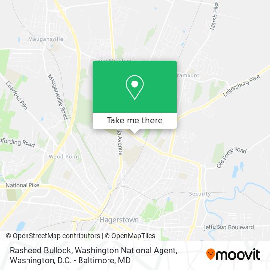 Mapa de Rasheed Bullock, Washington National Agent