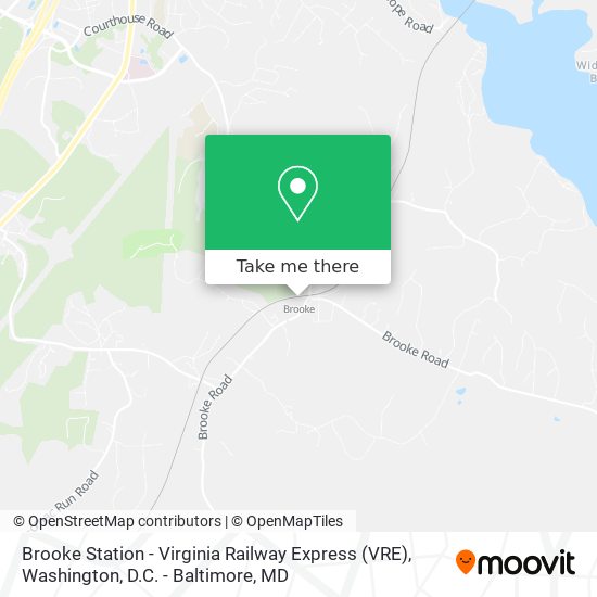 Brooke Station - Virginia Railway Express (VRE) map