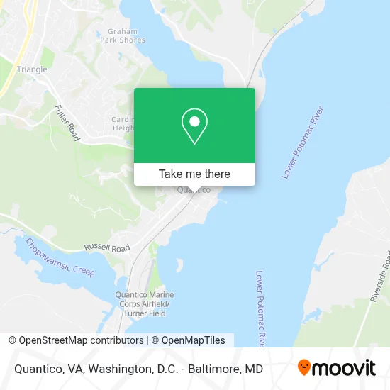 Quantico, VA map