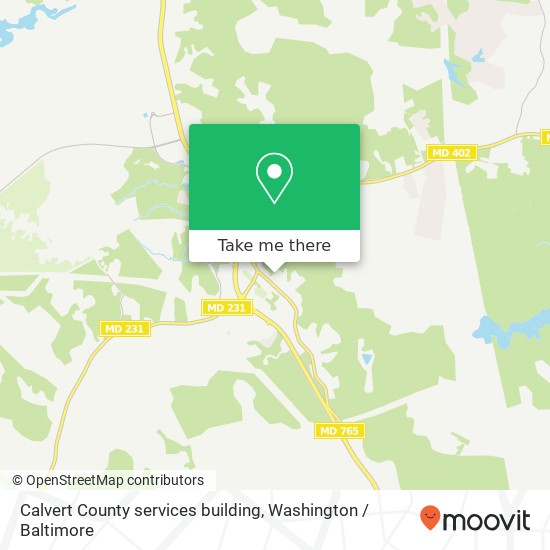 Mapa de Calvert County services building