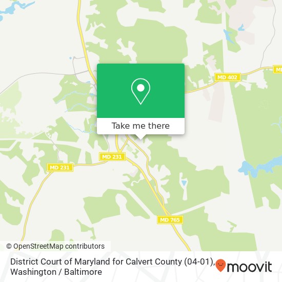 District Court of Maryland for Calvert County (04-01) map
