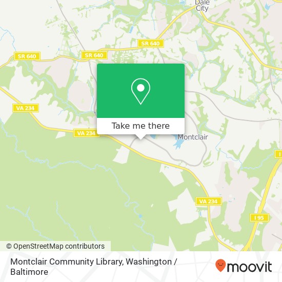 Montclair Community Library map