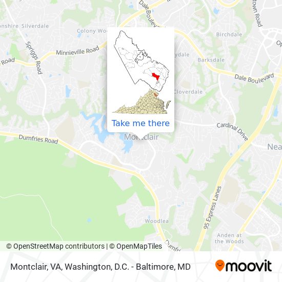 Montclair, VA map