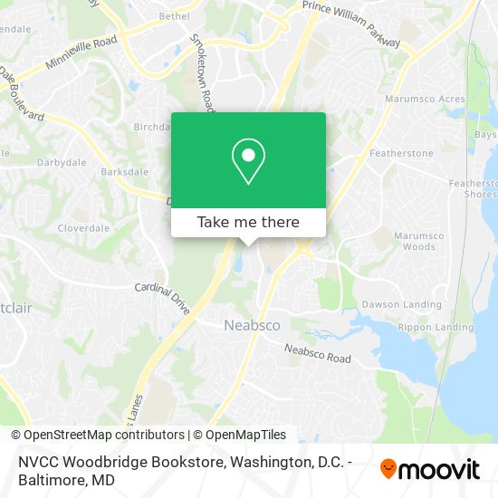 NVCC Woodbridge Bookstore map