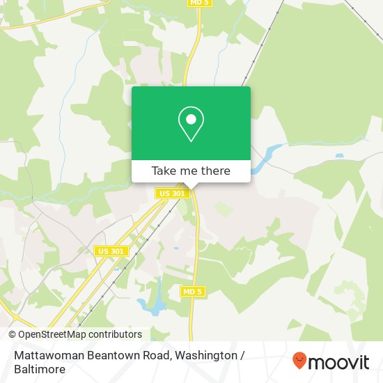 Mattawoman Beantown Road map