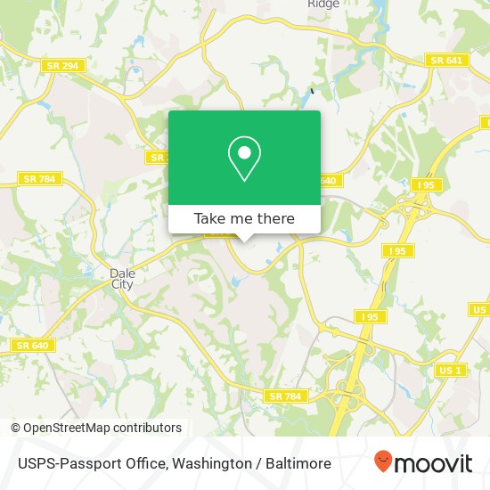 USPS-Passport Office map