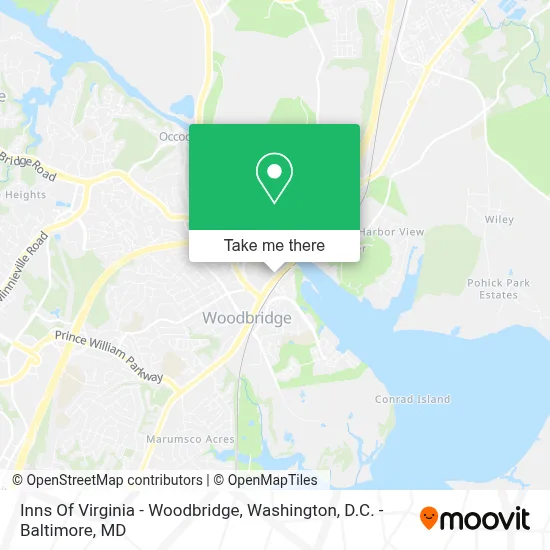 Inns Of Virginia - Woodbridge map