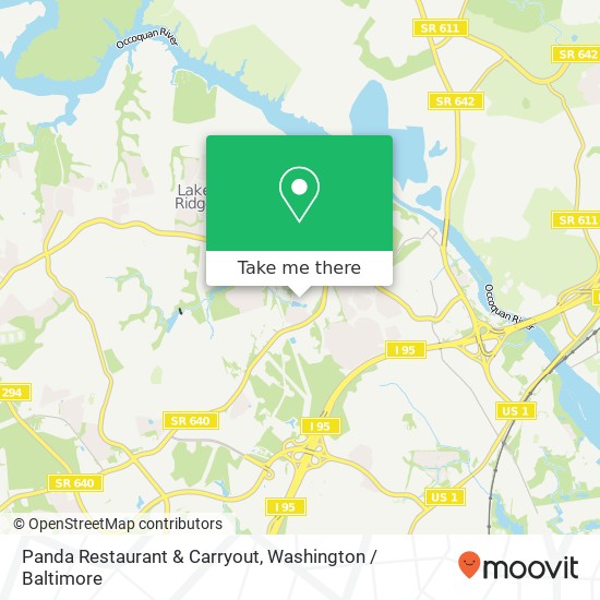 Mapa de Panda Restaurant & Carryout