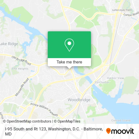 Mapa de I-95 South and Rt 123