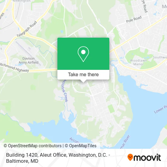 Building 1420, Aleut Office map