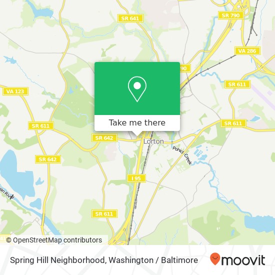 Spring Hill Neighborhood map