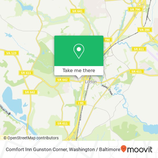 Mapa de Comfort Inn Gunston Corner