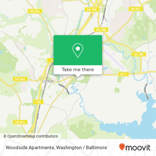 Woodside Apartments map