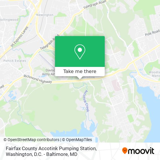 Fairfax County Accotink Pumping Station map