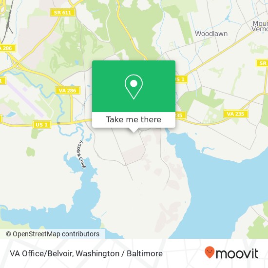 Mapa de VA Office/Belvoir