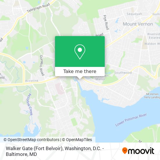 Walker Gate (Fort Belvoir) map