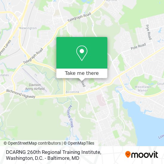Mapa de DCARNG 260th Regional Training Institute