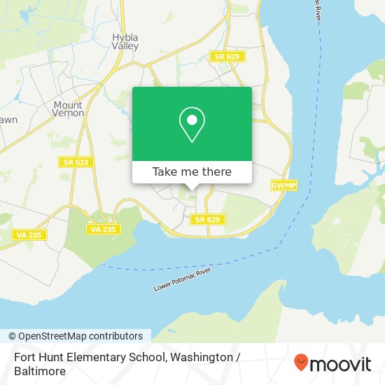 Fort Hunt Elementary School map