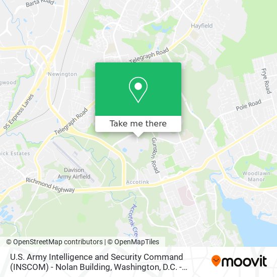 U.S. Army Intelligence and Security Command (INSCOM) - Nolan Building map