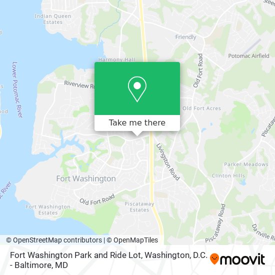 Fort Washington Park and Ride Lot map