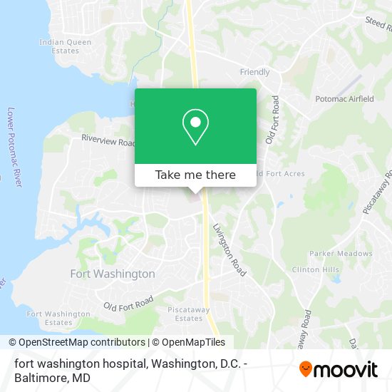 fort washington hospital map
