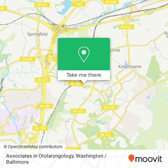 Associates in Otolaryngology map