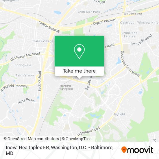 Inova Healthplex ER map