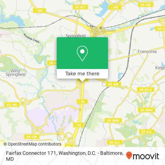 Mapa de Fairfax Connector 171