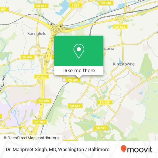 Dr. Manpreet Singh, MD map