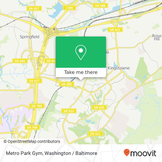 Metro Park Gym map