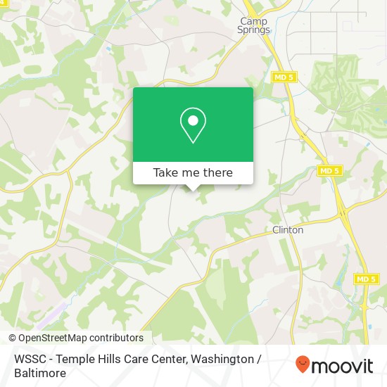 WSSC - Temple Hills Care Center map