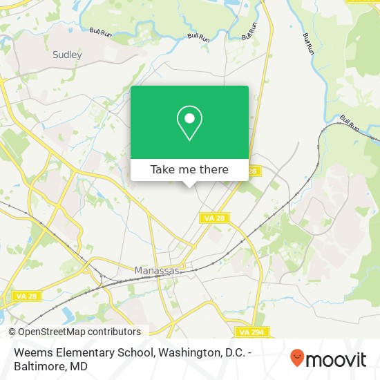 Weems Elementary School map