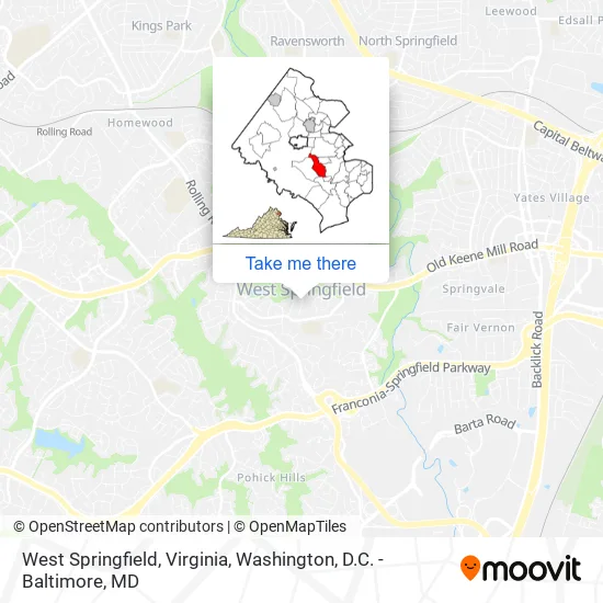 West Springfield, Virginia map