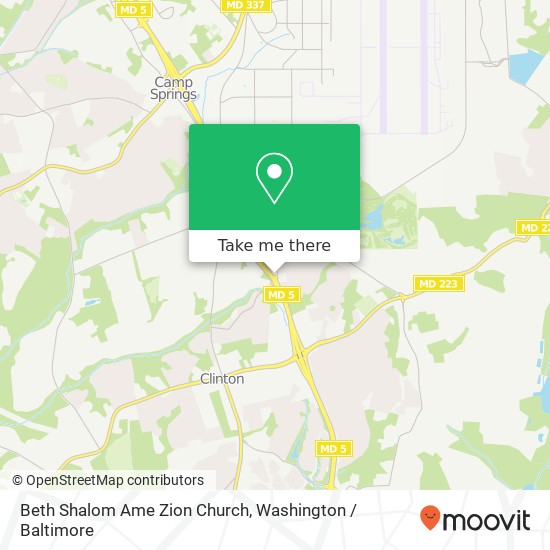 Mapa de Beth Shalom Ame Zion Church