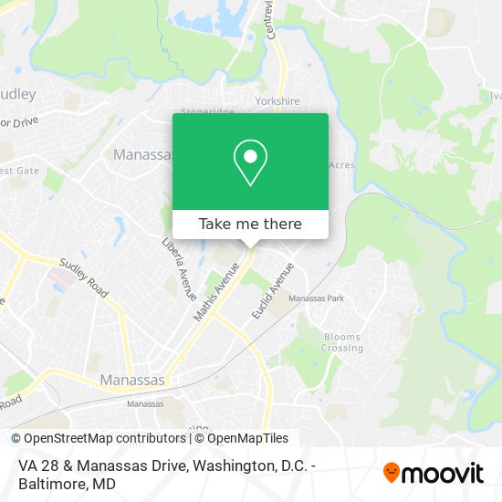 VA 28 & Manassas Drive map