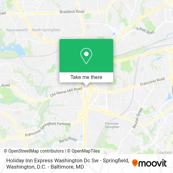 Holiday Inn Express Washington Dc Sw - Springfield map