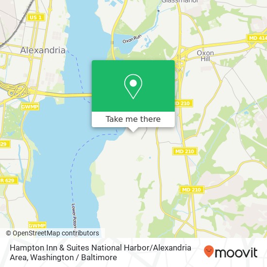 Mapa de Hampton Inn & Suites National Harbor / Alexandria Area