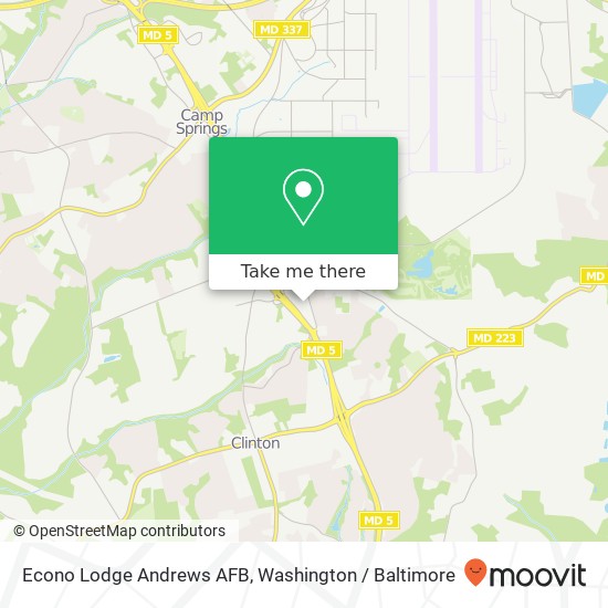 Econo Lodge Andrews AFB map