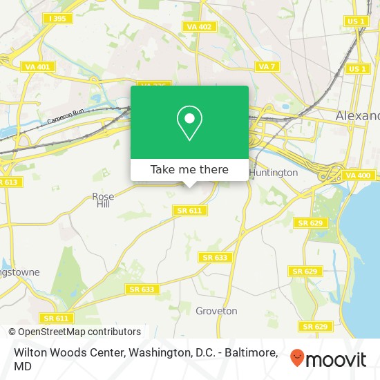 Wilton Woods Center map