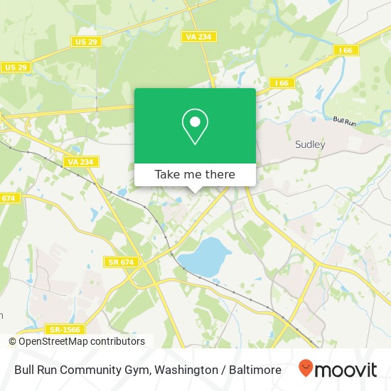 Mapa de Bull Run Community Gym